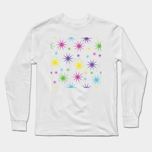 Starry Asterisk Pattern (Neon) Long Sleeve T-Shirt